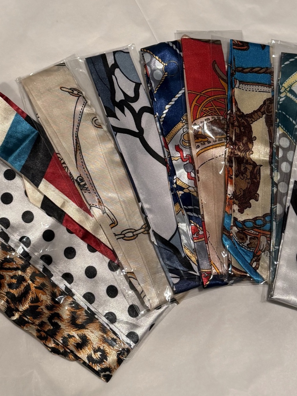 Assorted Printed Scarves Twillys Set Multicolor NWT